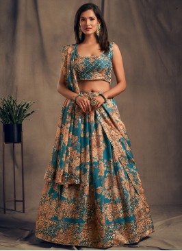 Teal Color Lehenga Choli