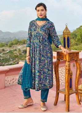 Teal Color Salwar Kameez