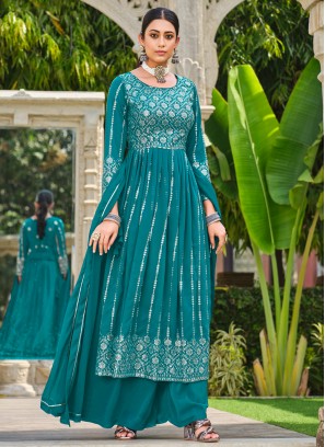 Teal Color Salwar Kameez