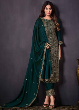 Teal Sangeet Trendy Salwar Kameez