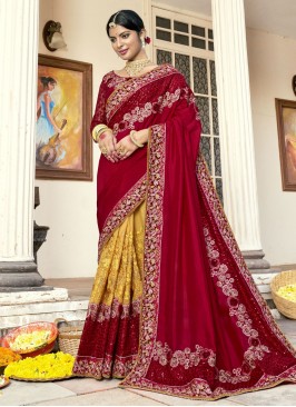 Tempting Embroidered Designer Saree