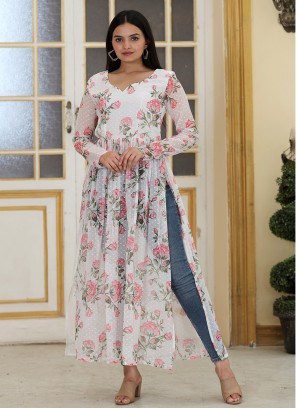 Tempting Georgette Floral Print Party Wear Kurti