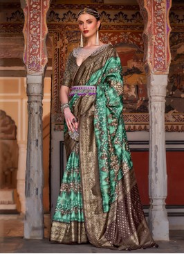 Tempting Green Casual Contemporary Saree