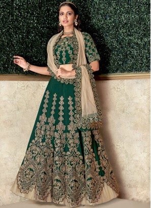 Tempting Satin Silk Bridal Lehenga Choli