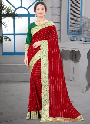 Tempting Silk Patch Border Classic Saree