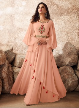 Thrilling Georgette Festival Readymade Gown