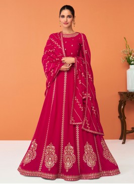 Thrilling Rani Resham Readymade Salwar Kameez