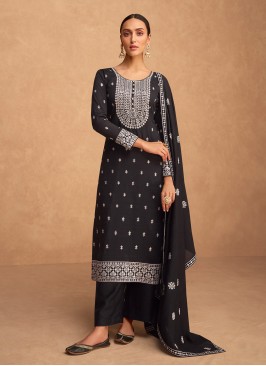 Tiptop Embroidered Silk Straight Salwar Kameez