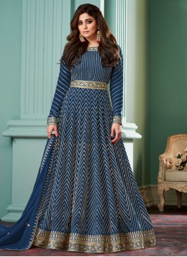 Tiptop Sequins Georgette Designer Gown