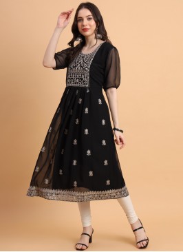 Topnotch Black Casual Casual Kurti