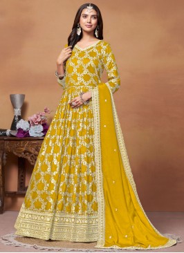 Topnotch Zari Jacquard Floor Length Anarkali Salwar Suit