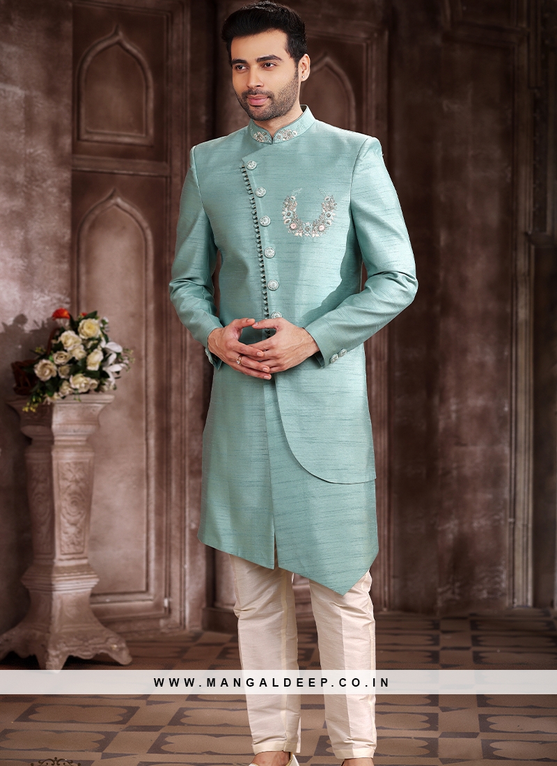 Indian Sherwani Suits | Buy Designer Sherwani for Groom | Frontier Raas