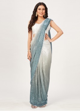 Transcendent Multi Colour Sequins Imported Contemporary Saree