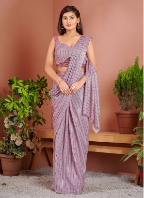 Transcendent Purple Fancy Imported Contemporary Saree