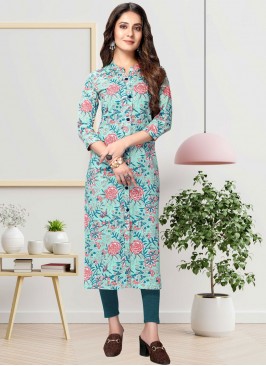 Trendy Printed Casual Kurti