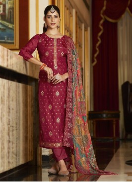 Trendy Salwar Suit Digital Print Viscose in Maroon