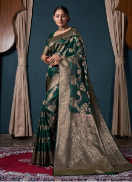 Trendy Saree Designer Silk in Green