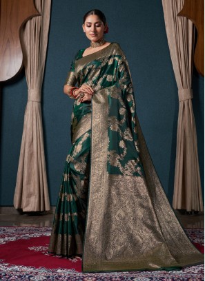Trendy Saree Designer Silk in Green