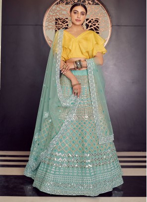 Turquoise Gota Work Lehenga Choli