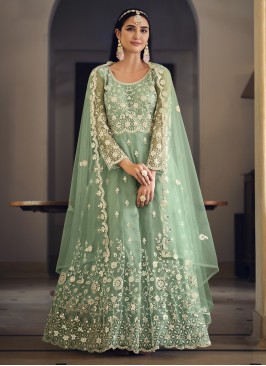 Unique Net Sequins Trendy Salwar Kameez