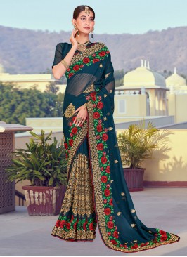 Unique Resham Trendy Saree