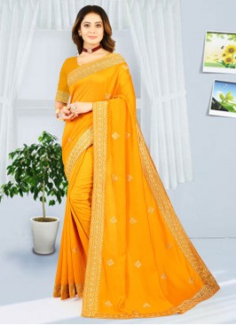 Unique Yellow Festival Saree