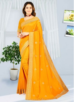 Unique Yellow Festival Saree