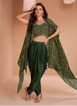 Urbane Green Ceremonial Trendy Salwar Suit