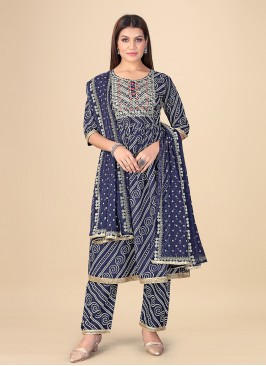 Urbane Navy Blue Designer Kurti