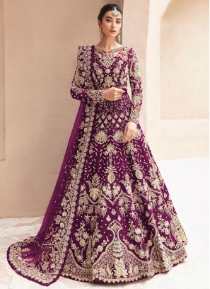 Urbane Net Floor Length Gown