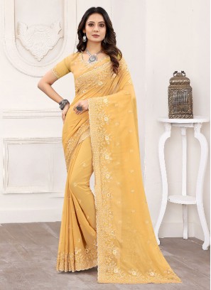 Urbane Yellow Classic Designer Saree