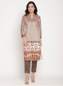 Velvet Designer Kurti in Multi Colour