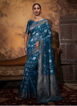 Versatile Blue Festival Classic Saree