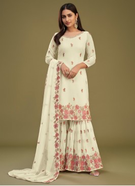 Versatile Embroidered Palazzo Salwar Suit