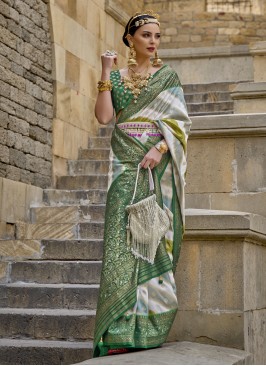 Versatile Fancy Multi Colour Silk Designer Saree