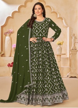 Versatile Faux Georgette Anarkali Salwar Suit