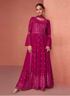 Versatile Georgette Resham Readymade Salwar Suit