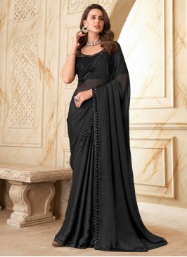 Versatile Silk Black Border Trendy Saree