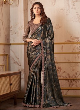 Vibrant Multi Colour Designer Saree