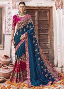 Viscose Morpeach  Diamond Contemporary Style Saree