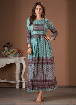 Viscose Multi Colour Party Wear Kurti