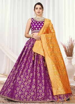 Viscose Trendy Lehenga Choli in Purple