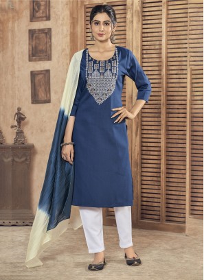 Viscose Trendy Salwar Kameez in Teal