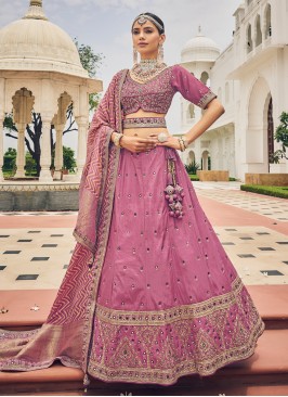 Viscose Zari Trendy Lehenga Choli in Lavender