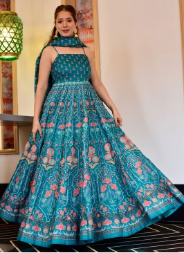 Vivacious Cotton Silk Festival Designer Gown