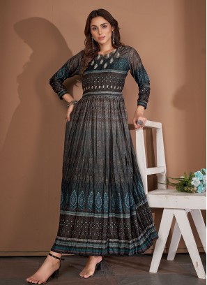 Vivacious Embroidered Multi Colour Designer Kurti
