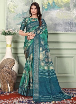 Vivacious Morpeach  Festival Contemporary Saree