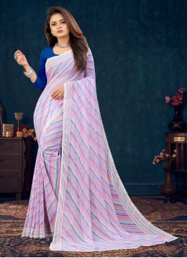 Vivacious Multi Colour Contemporary Style Saree