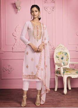 Vivacious Pink Ceremonial Pant Style Suit