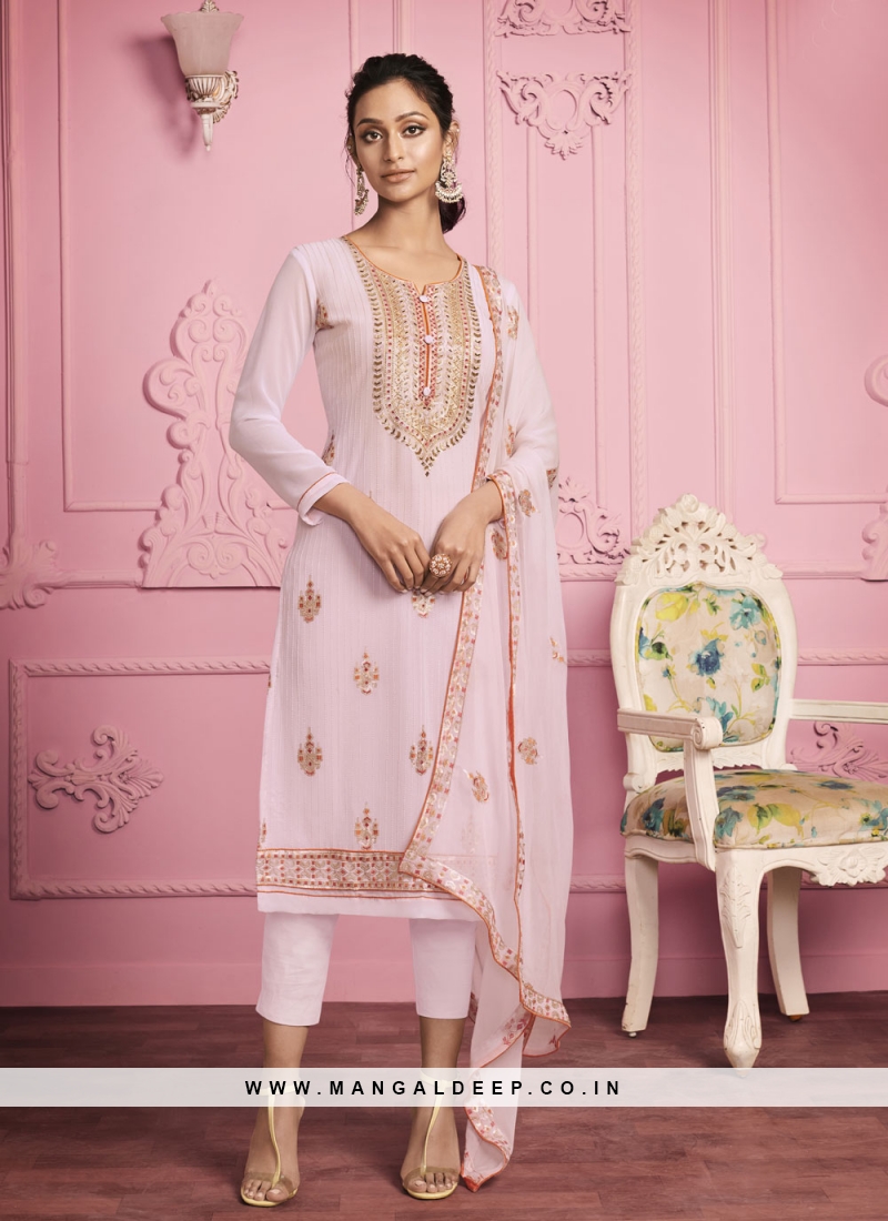 Vivacious Pink Ceremonial Pant Style Suit